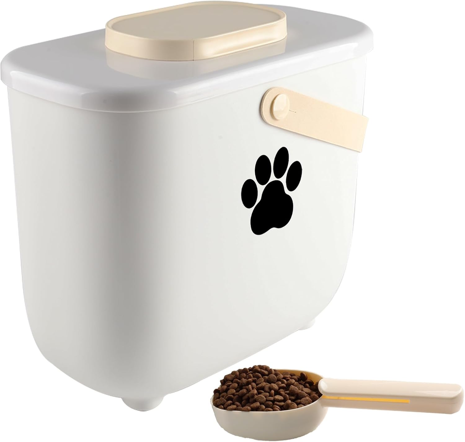 Pet Food Storage Container 10lb/20cup | Airtight Dog Cat Dry Food Bin with Scoop/Handle|ideal for Pet Kibble|-BPA Free/Moisture-Proof