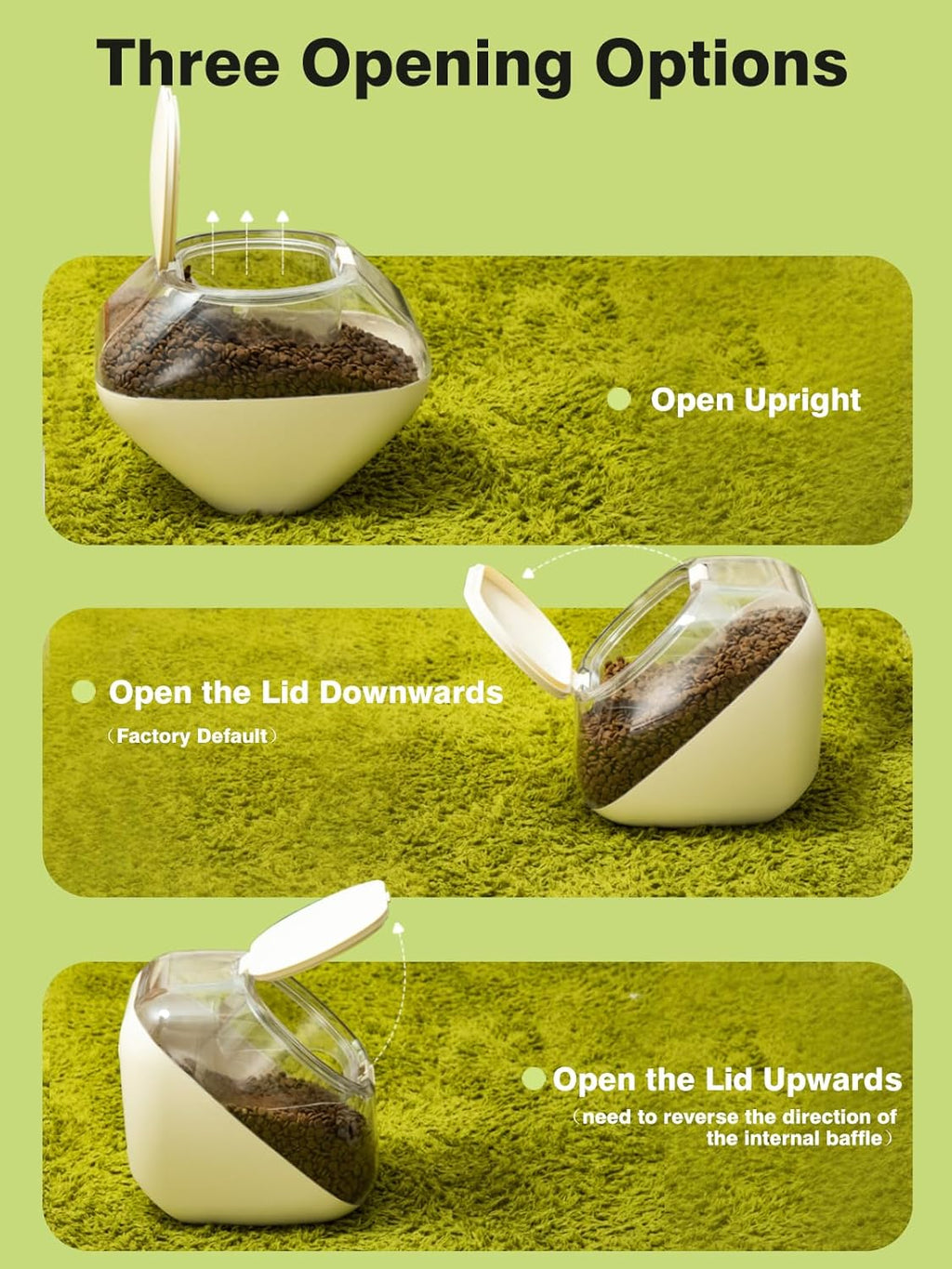 Dog Food Storage Container, 5-10 lbs Pet Food Storage Bin, Measuring Cup, Cat Treat jar with Lids, Dry Food Storage Container for Rice and Grain