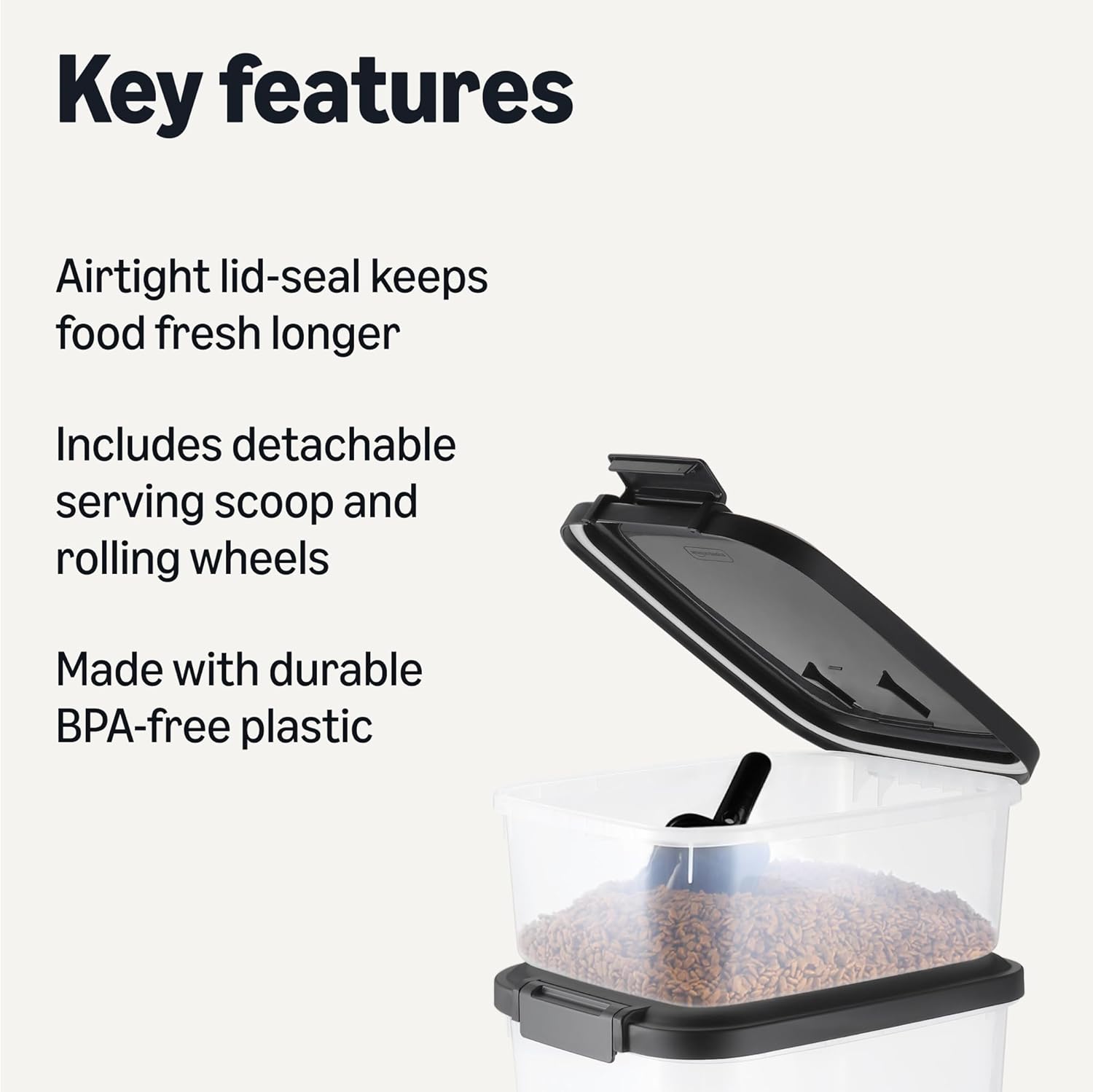 Pet Food Storage Container 30lbs+10lbs