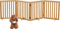 Dog Gates Wooden Pet Gate Indoor Dog Fence for The House,Collapsible Wood Dog Gates for Stairs,Freestanding Dog Gate for Doorways,House Pet Gate for Dogs,23.6" Height-4 Panels Dog Gate
